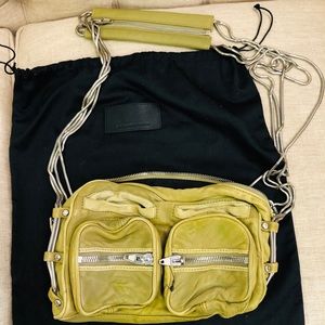 Alexander Wang Green leather chain strap handbag